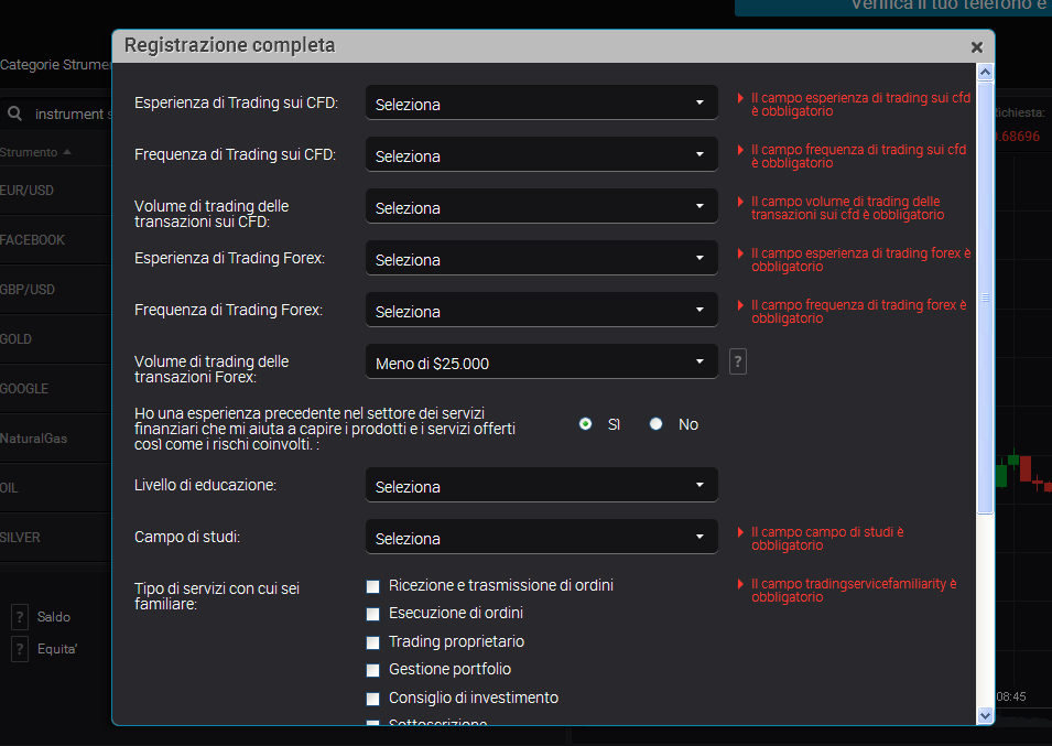 Forex trading bonus senza deposito