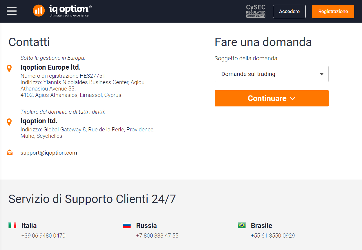 come avere un conto demo con iq option