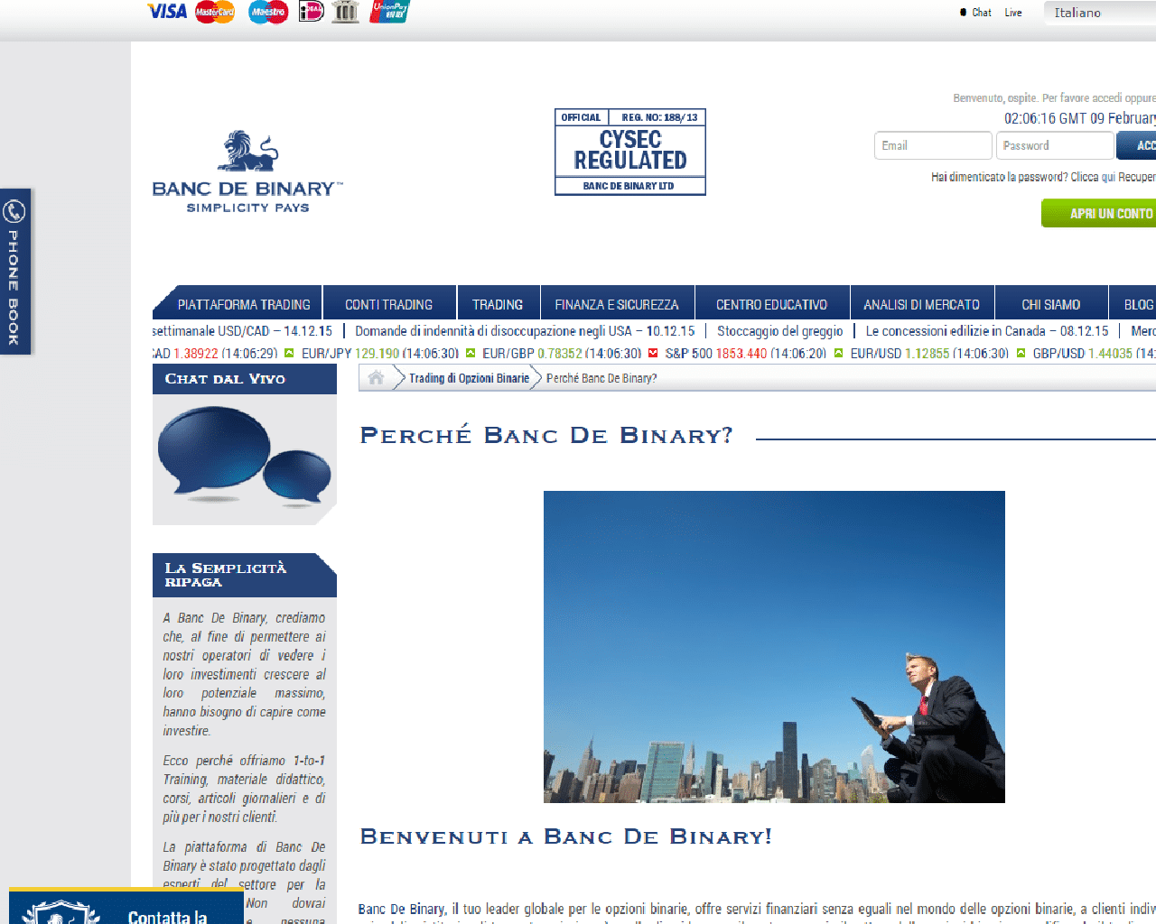 Banc de binary personal broker program