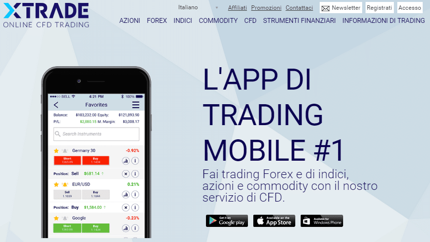 xtrade-piattaforma. mobile png