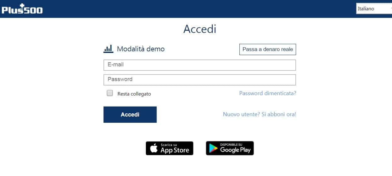 accesso demo broker plus500 accesso demo plus500