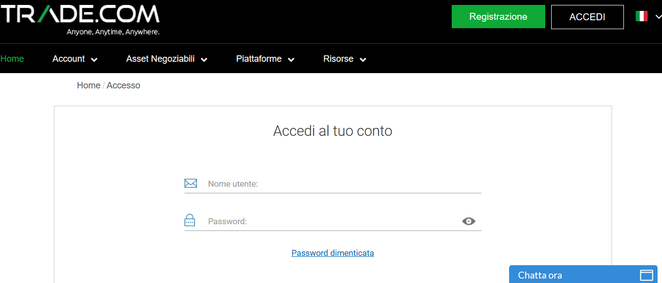 accesso conto accesso conto