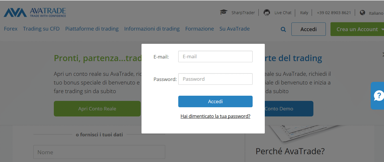 accesso conto broker online accesso conto broker