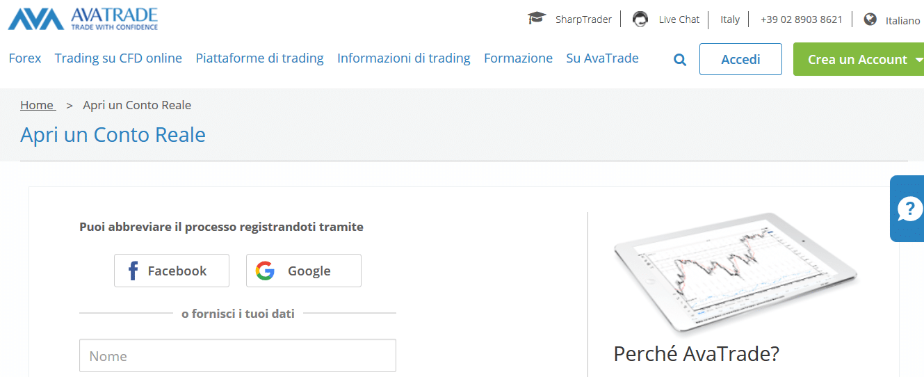 Avatrade registrazione online Avatrade registrazione