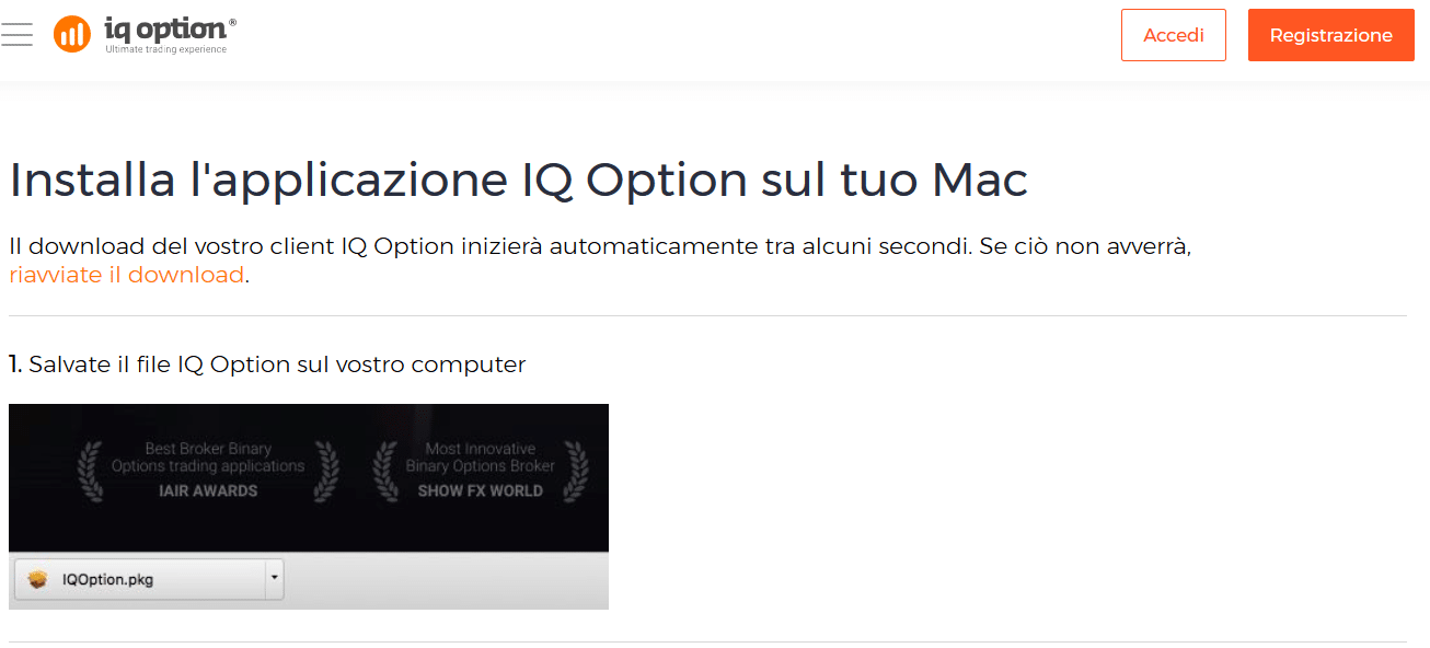 installazione mac