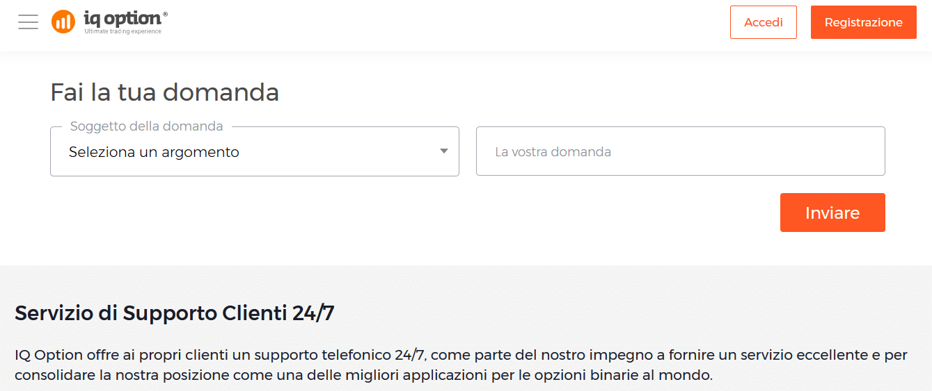 supporto online supporto broker