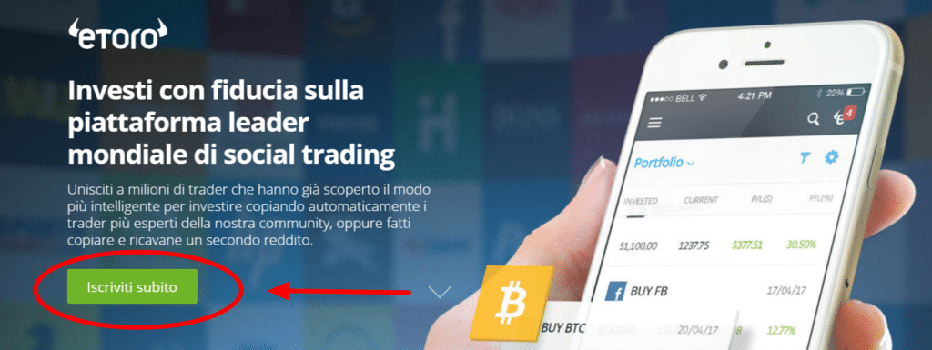 come aprire un conto su etoro