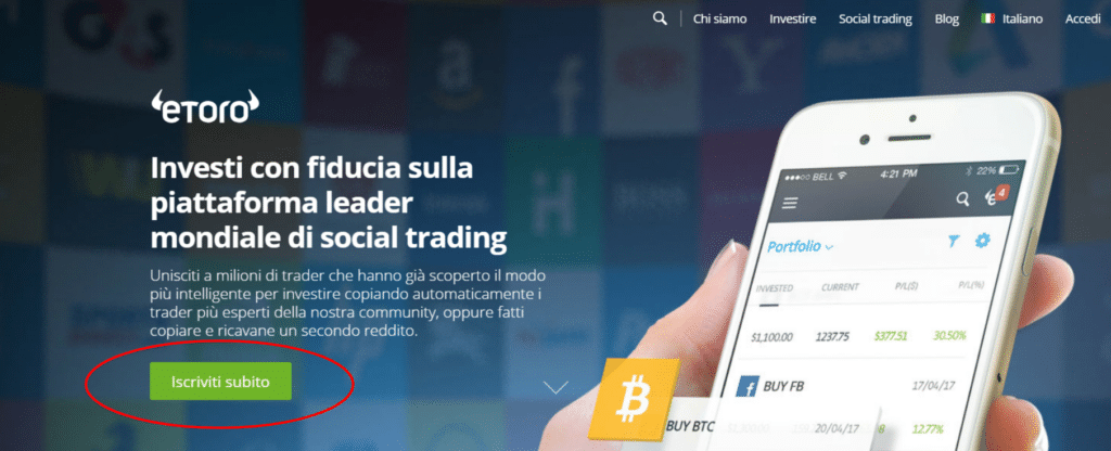 etoro conto demo etoro account dimostrativo
