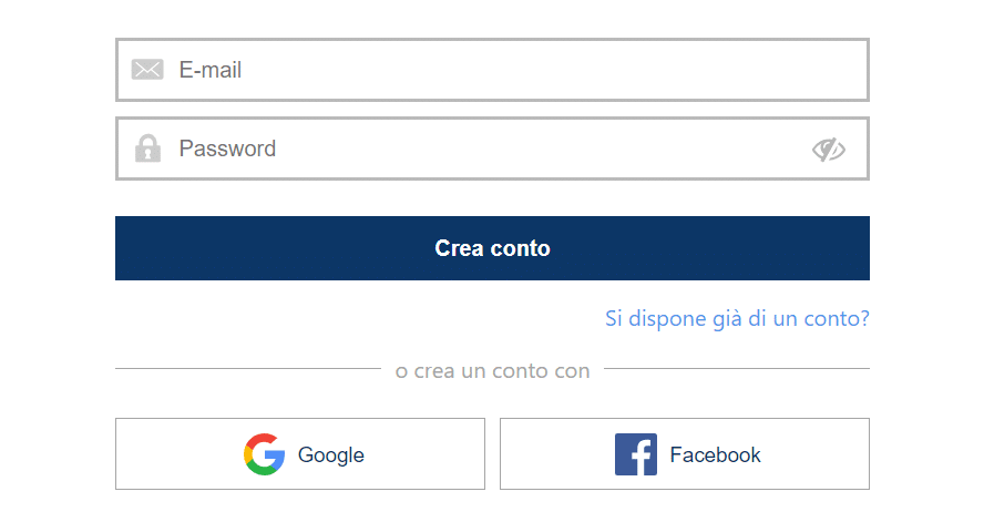 modulo di registrazione demo plus500