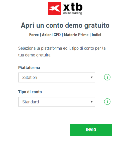 xtb conto demo come registrarsi