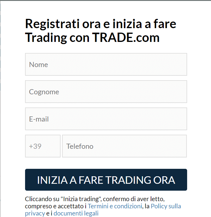 Apertura conto Trade.com