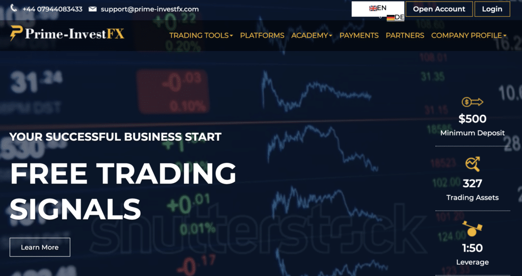 Le condizioni illegali di trading di PrimeInvestFX24 sono già chiare dalle prime battute