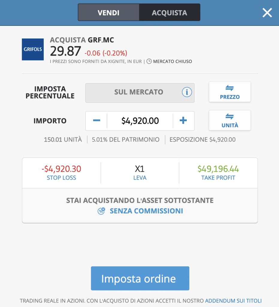 Comprare azioni Grifols: ecco come farlo senza commissioni