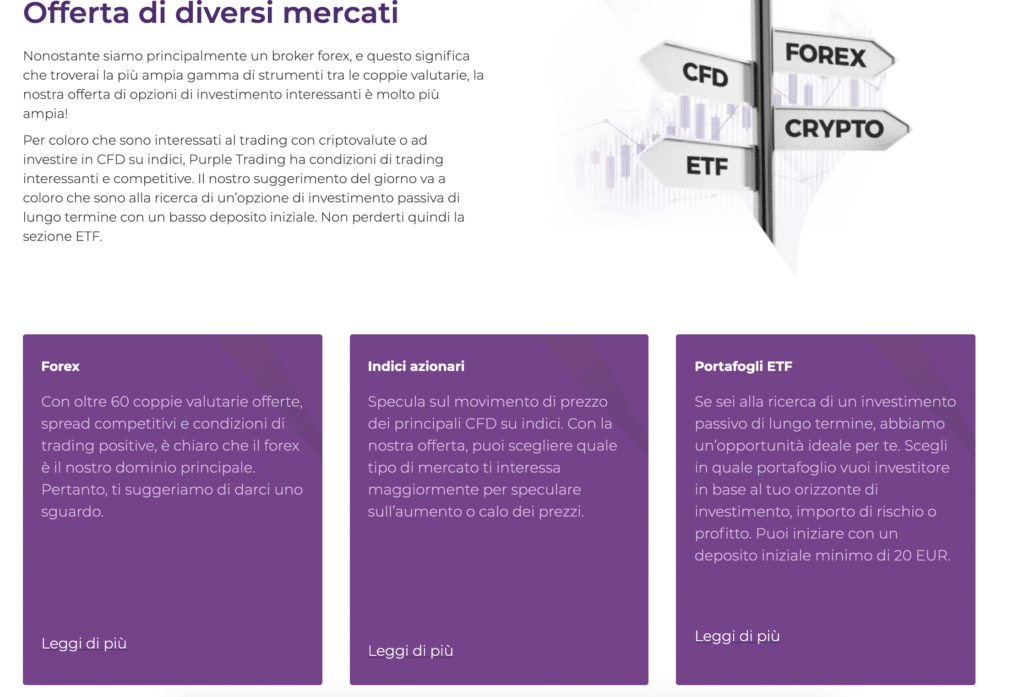 Purple Trading? Un broker per il momento non all'altezza