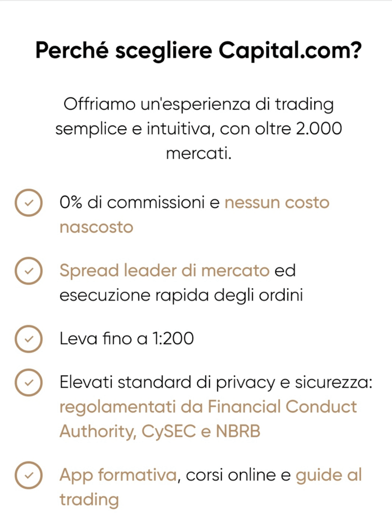 I punti forti di Capital.com