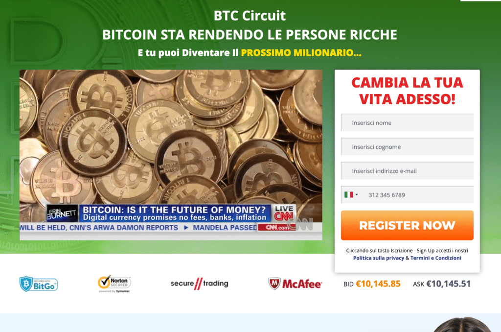 bitcoin circuito sito web ufficiale - truffa o funziona? opinioni e recensioni di migliorbrokerforex.net.