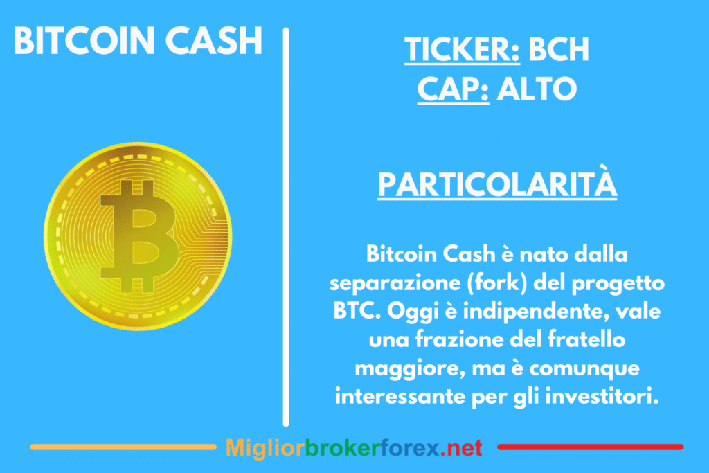 Bitcoin Cash - scheda riassuntiva