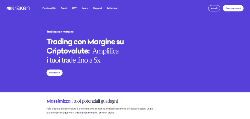 Immagine che mostra la possibilità di amplificare la propria esposizione al mercato grazie al trading con margine su criptovalute disponibile su Krfaken