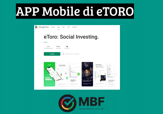 APP di trading di eToro