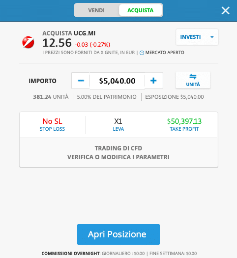 Comprare azioni Unicredit (UCG)