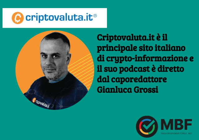 Gianluca Grossi è sia il caporedattore che l'host di Criptovaluta.it