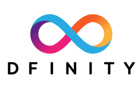 Immagine del logo di ICP con sotto scritto "DFINITY"